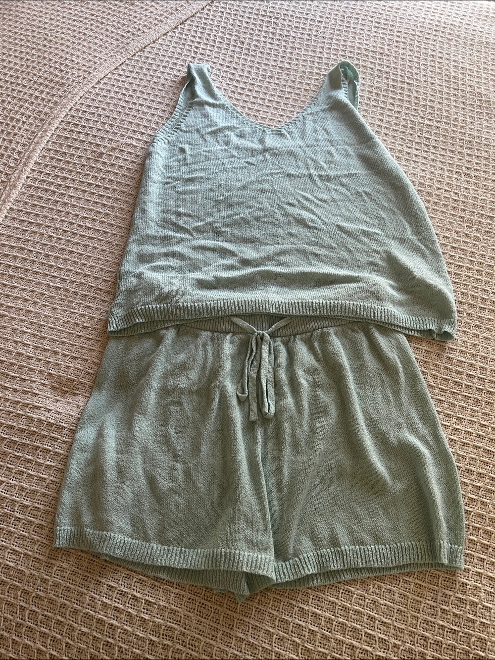 Women's Knit Tank & Shorts Sleep Set - Sage Green